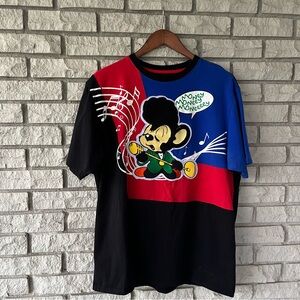 MAKOBI Black Crewneck Money Money Money Graphic Tee Size XL